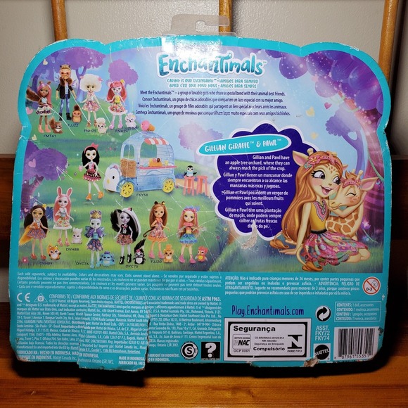 Enchantimals Gillian Giraffe & Pawl Doll Action Figure Playset New - Picture 3 of 7